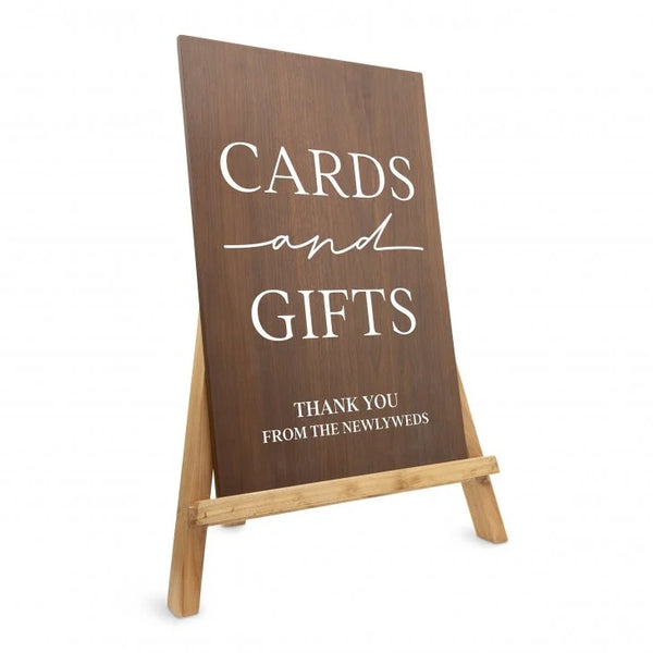 Personalized Wooden 12” x 18” Wedding Sign - Cards and Gifts