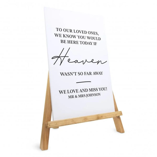 Personalized Wooden 12” x 18” Wedding Sign - Memorial