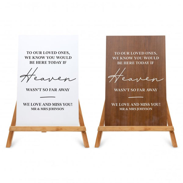 Personalized Wooden 12” x 18” Wedding Sign - Memorial