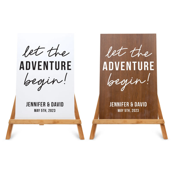 Personalized Wooden 12” x 18” Wedding Sign - Adventure