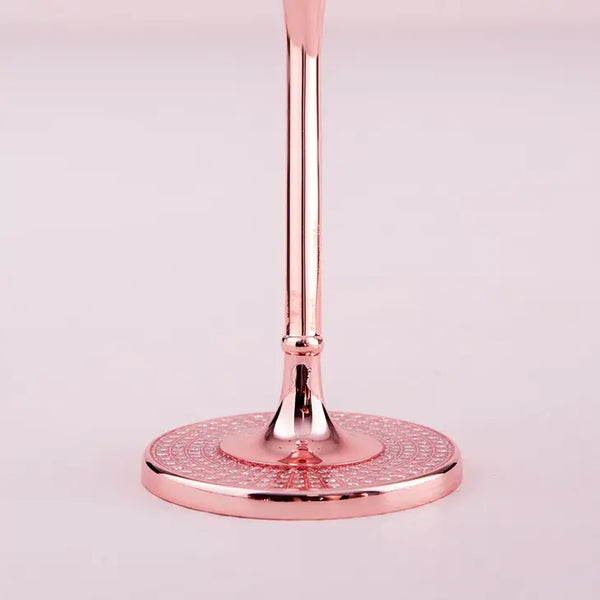 Rose Gold Champagne Glasses With Rhinestone Crystals