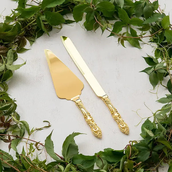 Cake Serving Set - Classic Gold Romance