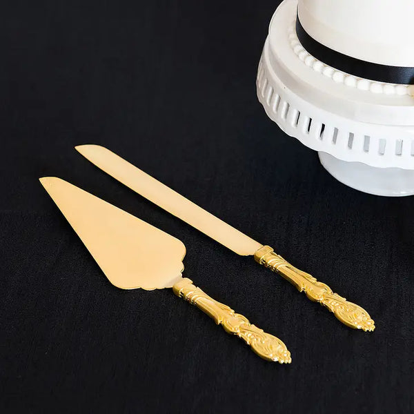 Cake Serving Set - Classic Gold Romance