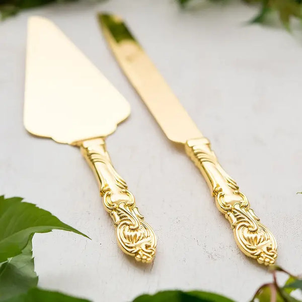 Cake Serving Set - Classic Gold Romance