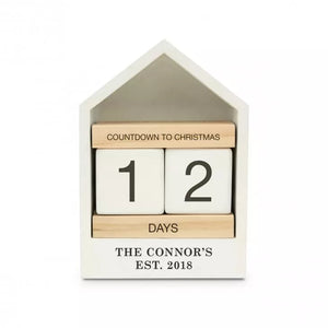 Personalized Wooden Block Countdown Calendar - Custom Text