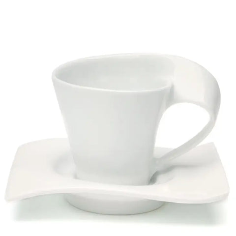 Modern White Cup And Saucer Favors - Set of 4