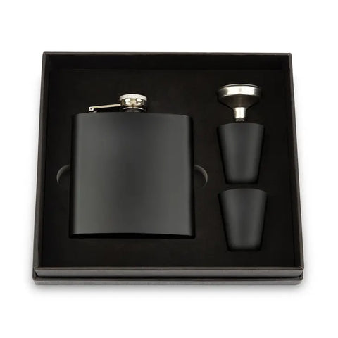 6 oz. Stainless Steel Hip Flask Gift Box Set