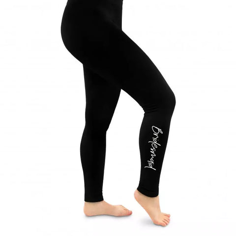 Women’s Custom Printed Black Leggings - Bridesmaid