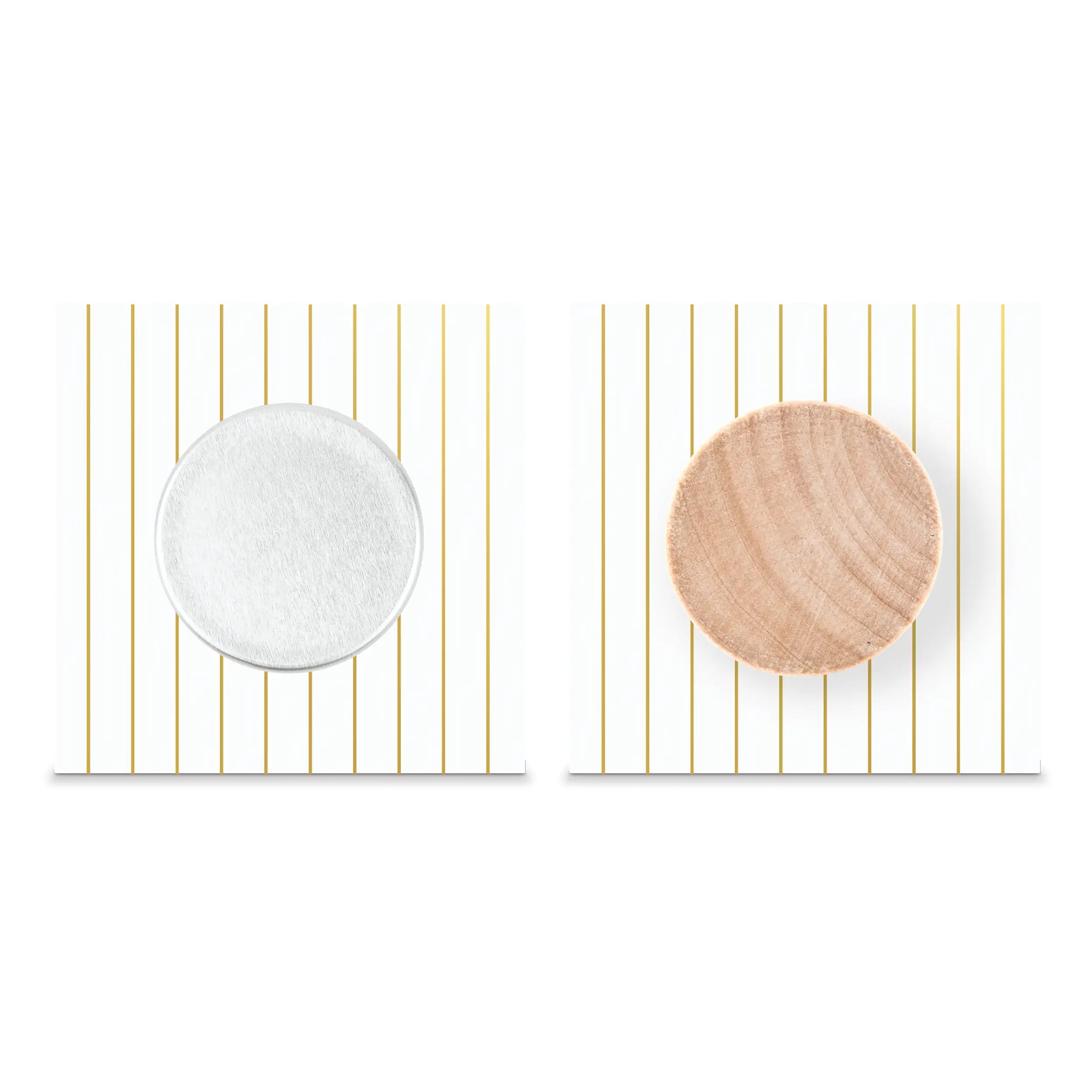 Paper Backer Card For Bottle Stopper - Gold Pinstripe