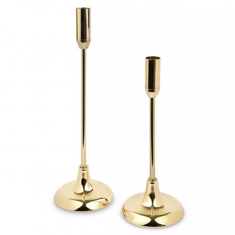 Classic Tiered Taper Candle Holders - Gold - Set of 2