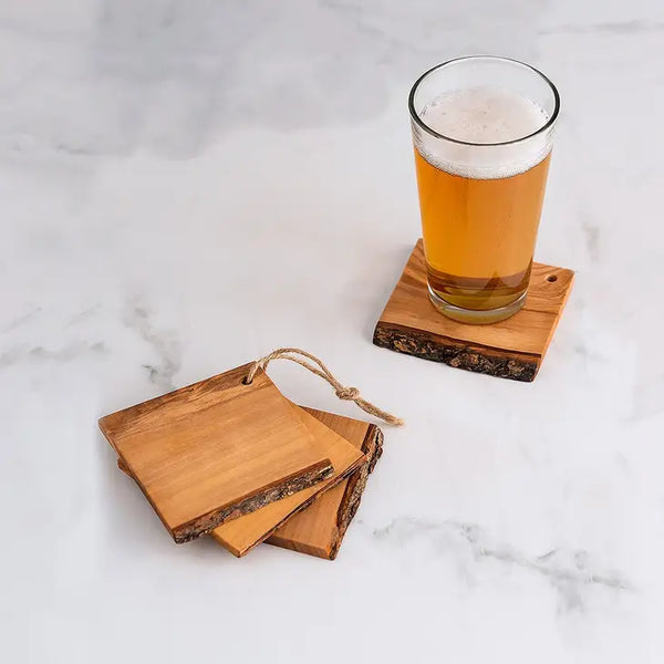 Rustic Olive Wooden Coasters