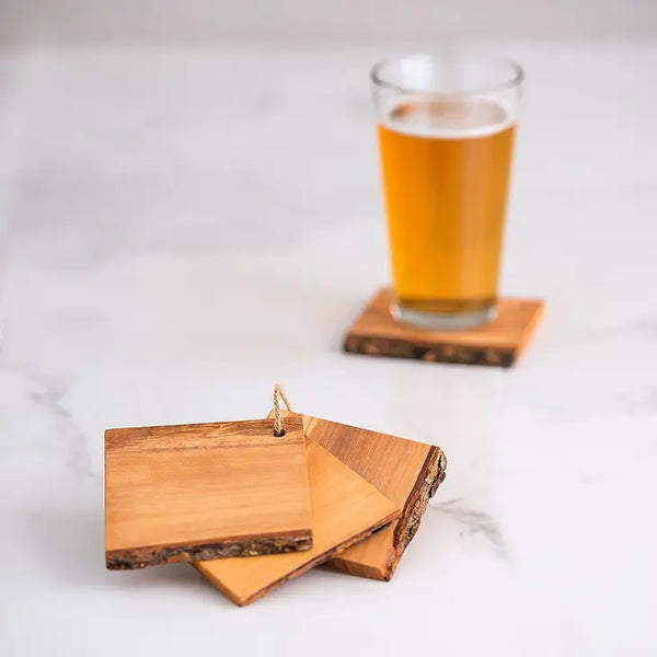 Rustic Olive Wooden Coasters