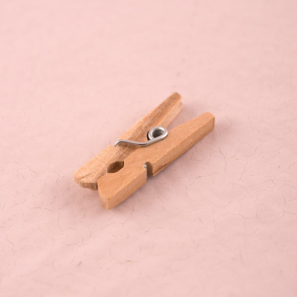 Mini Wooden Clips - Natural - Pack of 24