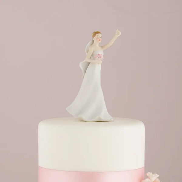 Victorious Bride Wedding Cake Topper Figurine