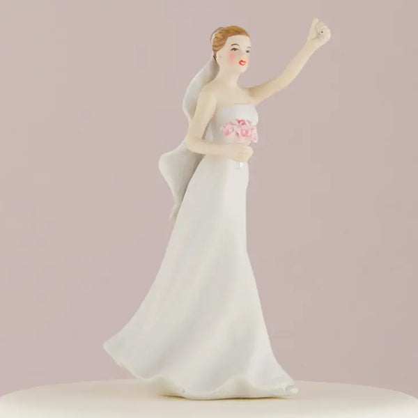 Victorious Bride Wedding Cake Topper Figurine