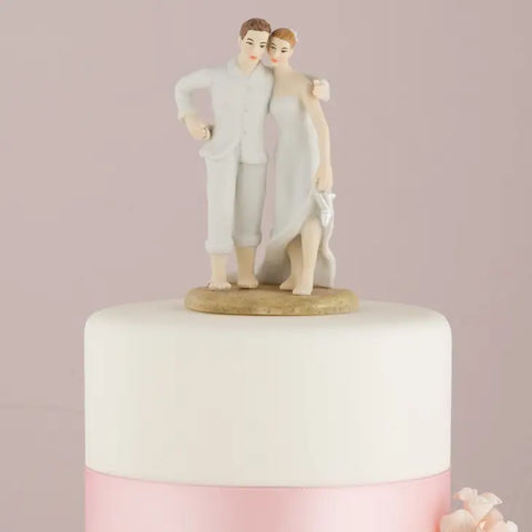 Beach Bride And Groom Cake Topper