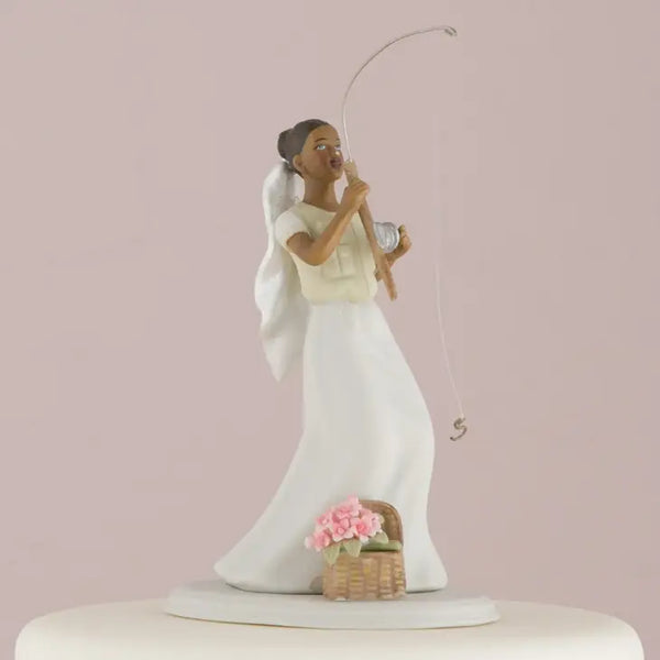 Bride And Groom "Catch Of The Day" Cake Topper