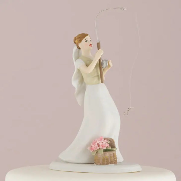 Bride And Groom "Catch Of The Day" Cake Topper