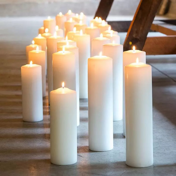 Round Pillar Candles - Thick Medium