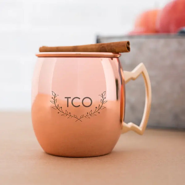 Personalized Engraved 19 oz. Copper Moscow Mule Drink Mug - Woodland Monogram