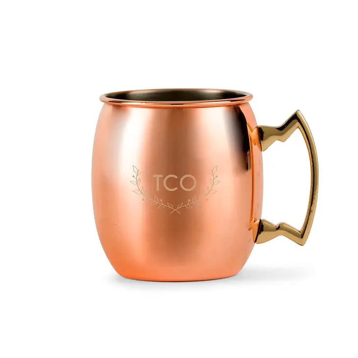 Personalized Engraved 19 oz. Copper Moscow Mule Drink Mug - Woodland Monogram