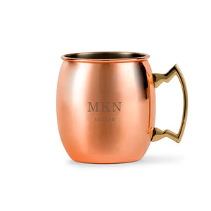 Personalized Engraved 19 oz. Copper Moscow Mule Drink Mug - Classic Monogram