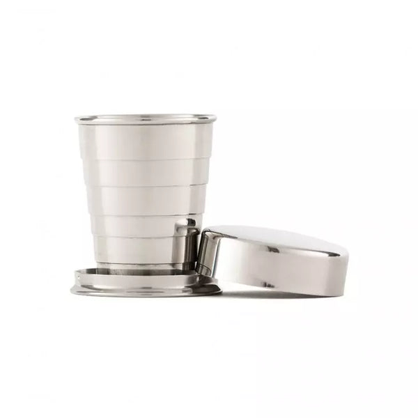 2 Oz. Silver Stainless Steel Collapsible Shot Glass - Blank