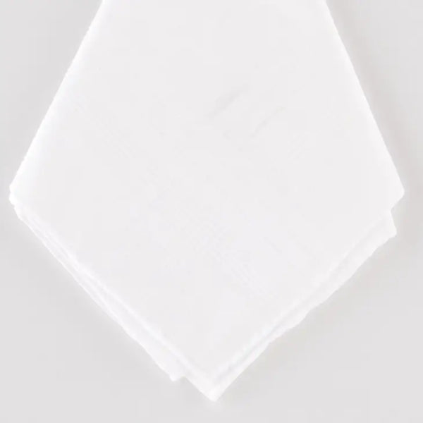 Personalized Embroidered White Pocket Handkerchief - Plain