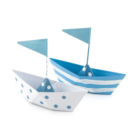 ** STRIPED/POLKA DOT BOATS (6)