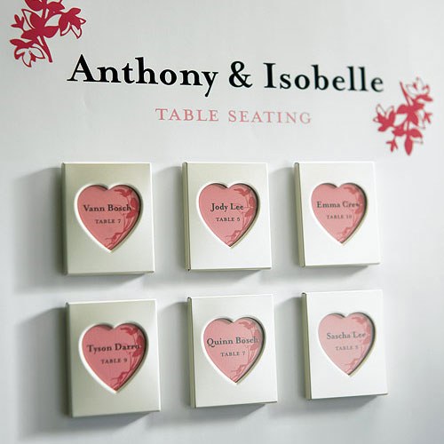 Mini Magnet Back Aluminum Heart Photo Frames - Set of 3