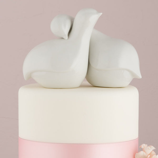 Contemporary Love Birds Cake Topper