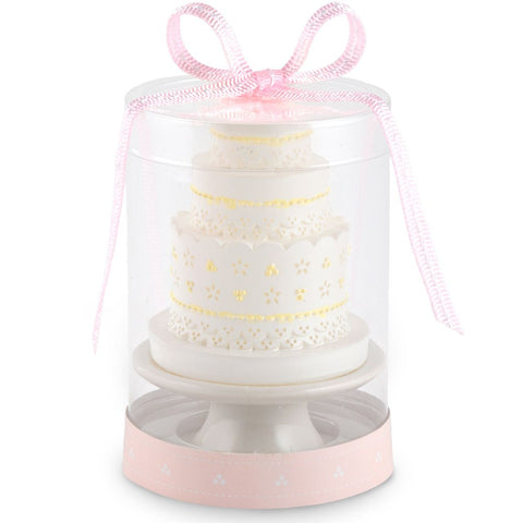 Elegant Lace Wedding Cake Candle