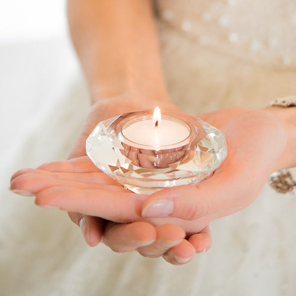 Crystal Tealight Holders - Clear - Set of 6