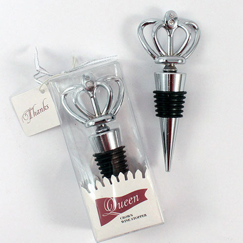 Queen Crown With Crystals Wine Stopper In Gift Packaging