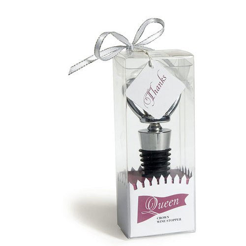 Queen Crown With Crystals Wine Stopper In Gift Packaging