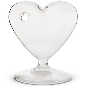 Small Clear Heart Shaped Vase (4)