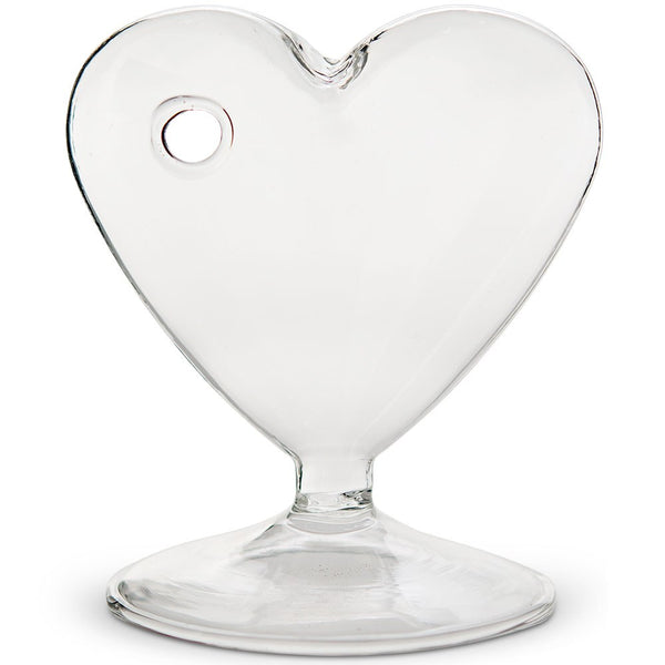 Small Clear Heart Shaped Vase (4)