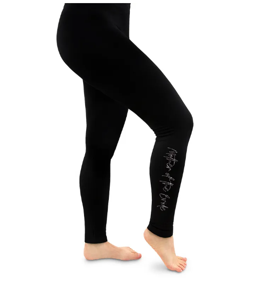 Women’s Custom Printed Black Leggings - Mother of the Bride