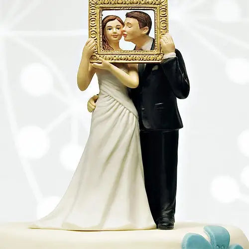 Bride and Groom Couple Wedding Cake Topper Figurine - Picture Perfect