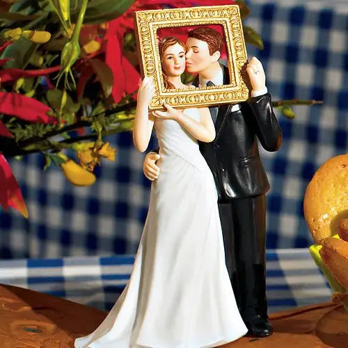 Bride and Groom Couple Wedding Cake Topper Figurine - Picture Perfect