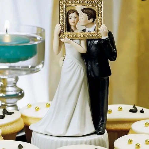 Bride and Groom Couple Wedding Cake Topper Figurine - Picture Perfect