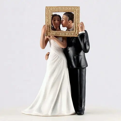 Bride and Groom Couple Wedding Cake Topper Figurine - Picture Perfect