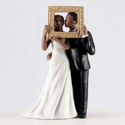 Bride and Groom Couple Wedding Cake Topper Figurine - Picture Perfect