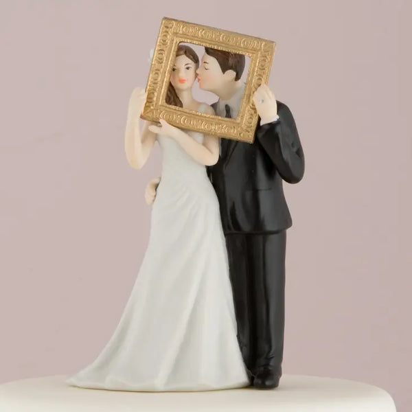 Bride and Groom Couple Wedding Cake Topper Figurine - Picture Perfect