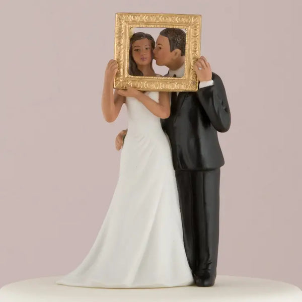 Bride and Groom Couple Wedding Cake Topper Figurine - Picture Perfect