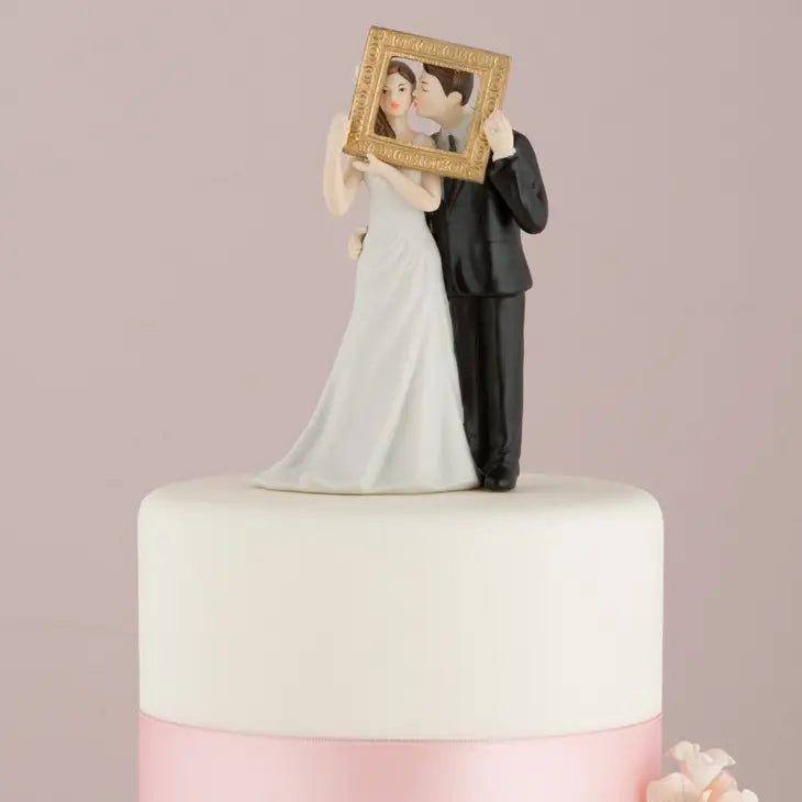 Bride and Groom Couple Wedding Cake Topper Figurine - Picture Perfect