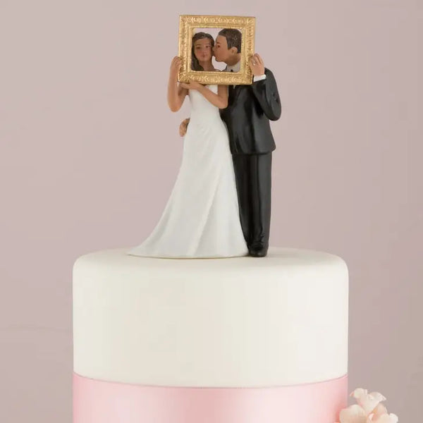 Bride and Groom Couple Wedding Cake Topper Figurine - Picture Perfect