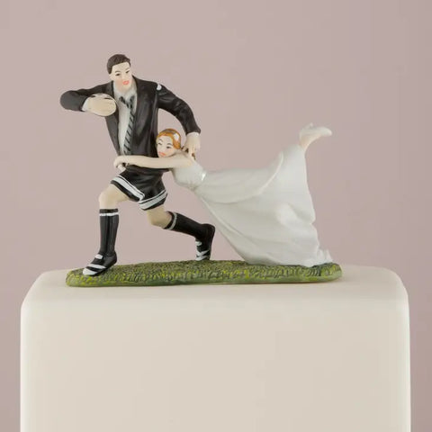 Bride and Groom Couple Wedding Cake Topper Figurine - Love Tackle