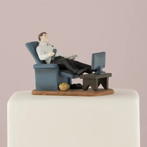 "Couch Potato" Groom Figurine