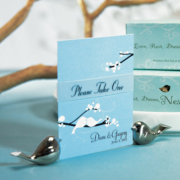 Love Bird Card Holders - Brushed Silver (8)